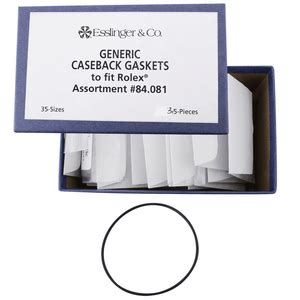 Generic Rolex Parts Back Gasket Chart